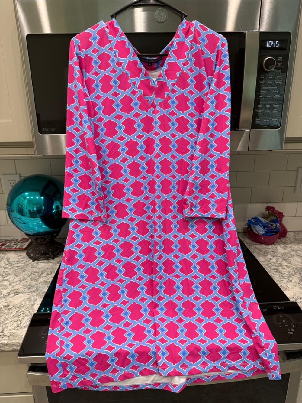 Women’s Pink Geometric Shift Dress